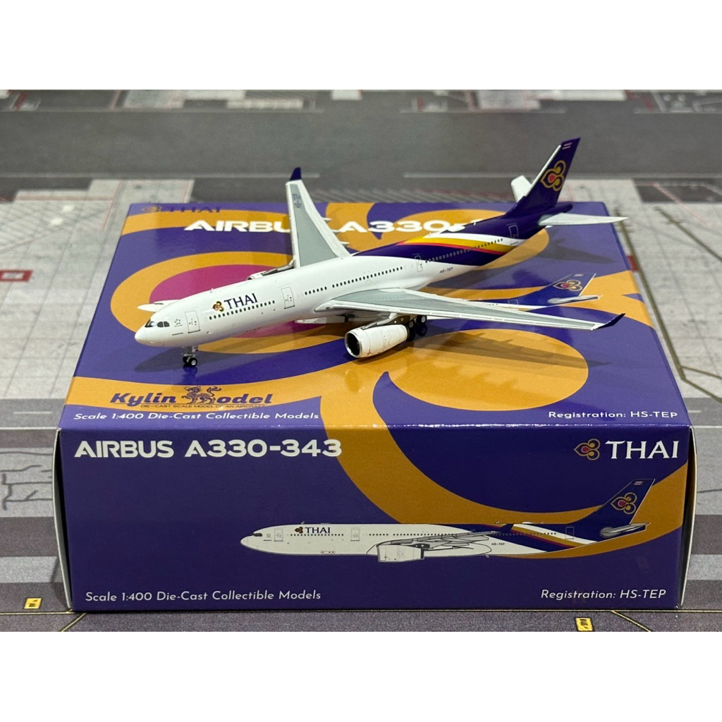 โมเดลเครื่องบิน Thai Airways A330-300 HS-TEP scale 1:400 by Kylin Models