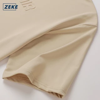 ZEKE A9104 เสื้อยืดแขนสั้นลายโลโก้นูน 3D ผ้านุ่มไม่อึดอัด สไตล์หนุ่มเกาหลี มีหลายสีให้เลือก