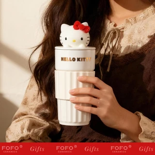 FOFO แก้วโรมัน หัว 3D KITTY แก้วเซรามิค ลิขสิทธิ์แท้ คิดตี้ มีเฉพาะในไทยเท่านั้น ของขวัญพิเศษ ของขวัญวันเกิด