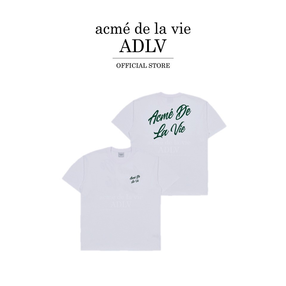 ADLV [acme de la vie] เสื้อยืด Oversize รุ่น Script Logo Printing Short Sleeve T-Shirt White (50034OLSSSU_F3WTXX)