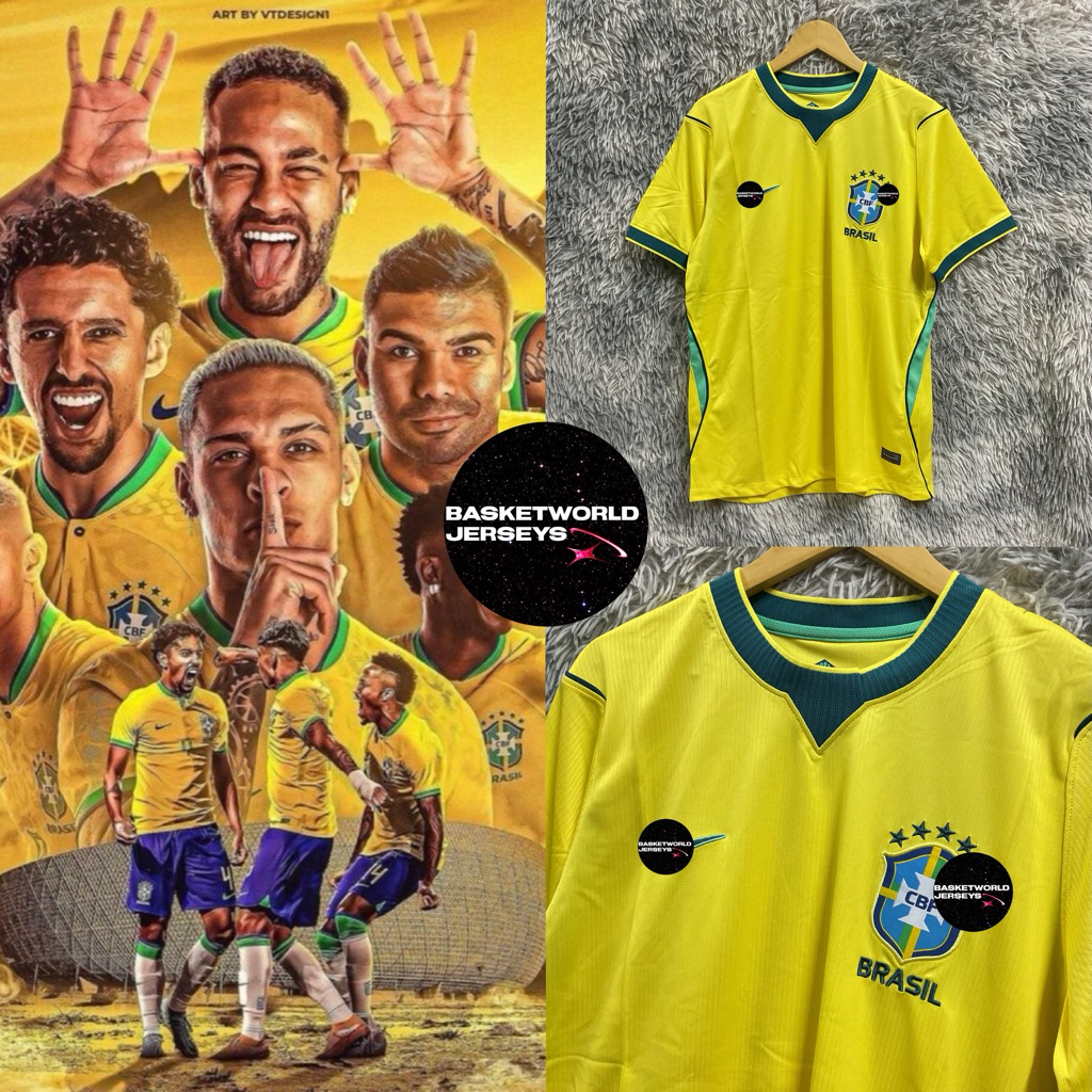 เสื้อบอลบราซิล 2026 งานพรีเมี่ยม 🇧🇷 Brasil Jersey เสื้อฟุตบอล ผ้าแห้งไว ใส่สบาย ใส่เล่น/เที่ยวเสื้อบอลทีมชาติบราซิล