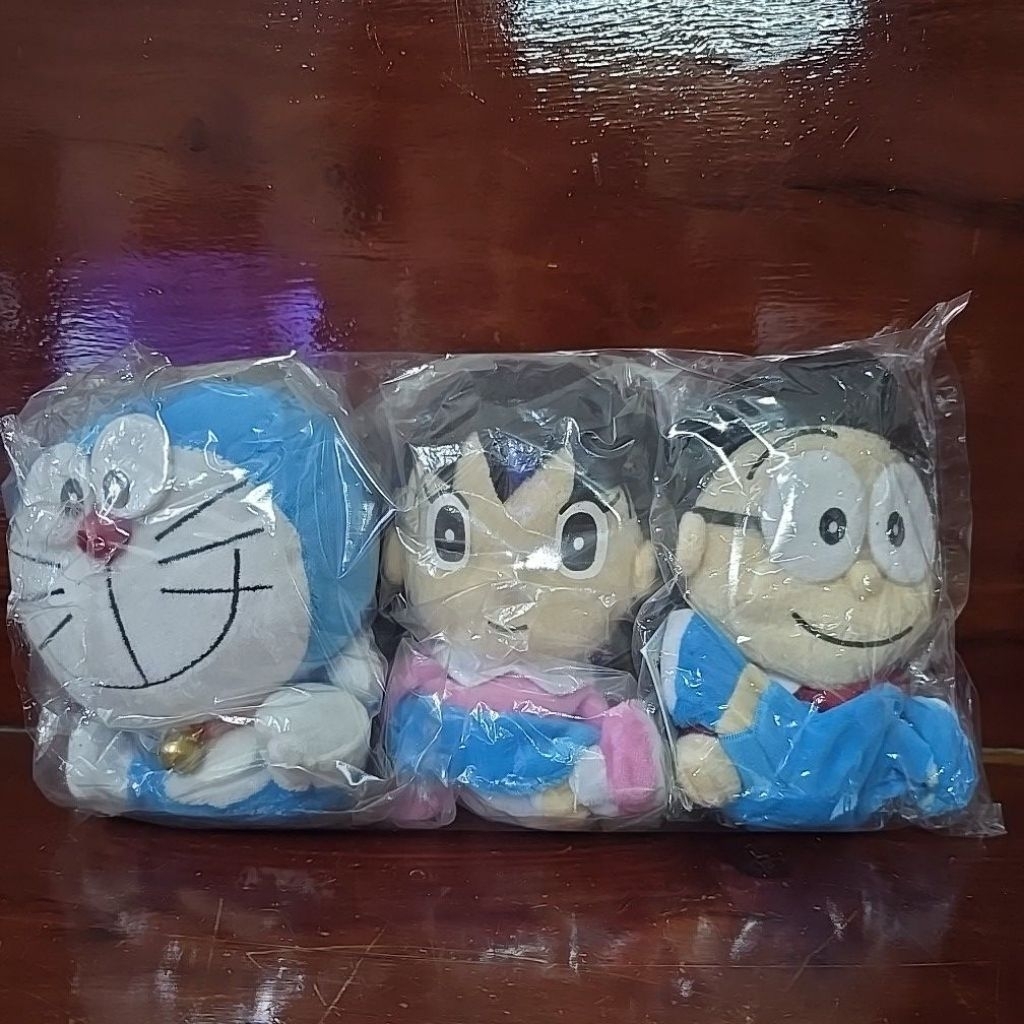 🧸ตุ๊กตาโดเรม่อน 7-11มือสอง ชุดหายากงานเก็บสะสม 3ตัว งานสะสม พร้อมป้าย สะอาดใหม่ไม่มีตำหนิ