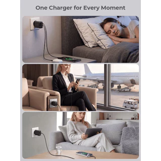 AUKEY PA-F2T หัวชาร์จเร็ว SWIFT 22.5W PD USB-C PD + USB-A Wall Charger with GaN Technology