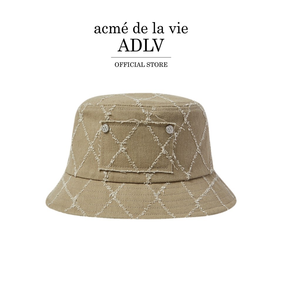 ADLV [acme de la vie] หมวก รุ่น Diamond Washing Bucket Hat Brown (50012SDMCAU_U5BRXX)