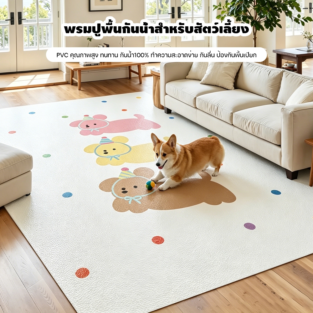 🧼พรมสองด้านสำหรับกรงแมวหมา อัพเกรดหนาขึ้น กันน้ำ เช็ดทำความสะอาดทันที