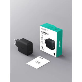 AUKEY PA-F5T หัวชาร์จเร็ว SWIFT 65W PD USB-C PD + USB-A Wall Charger with GaN Technology