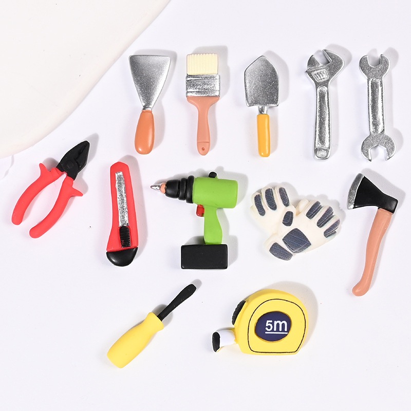 J่417B เครื่องมือช่างของเล่นของจิ๋วจำลองแพ็คละ 10 ชิ้น