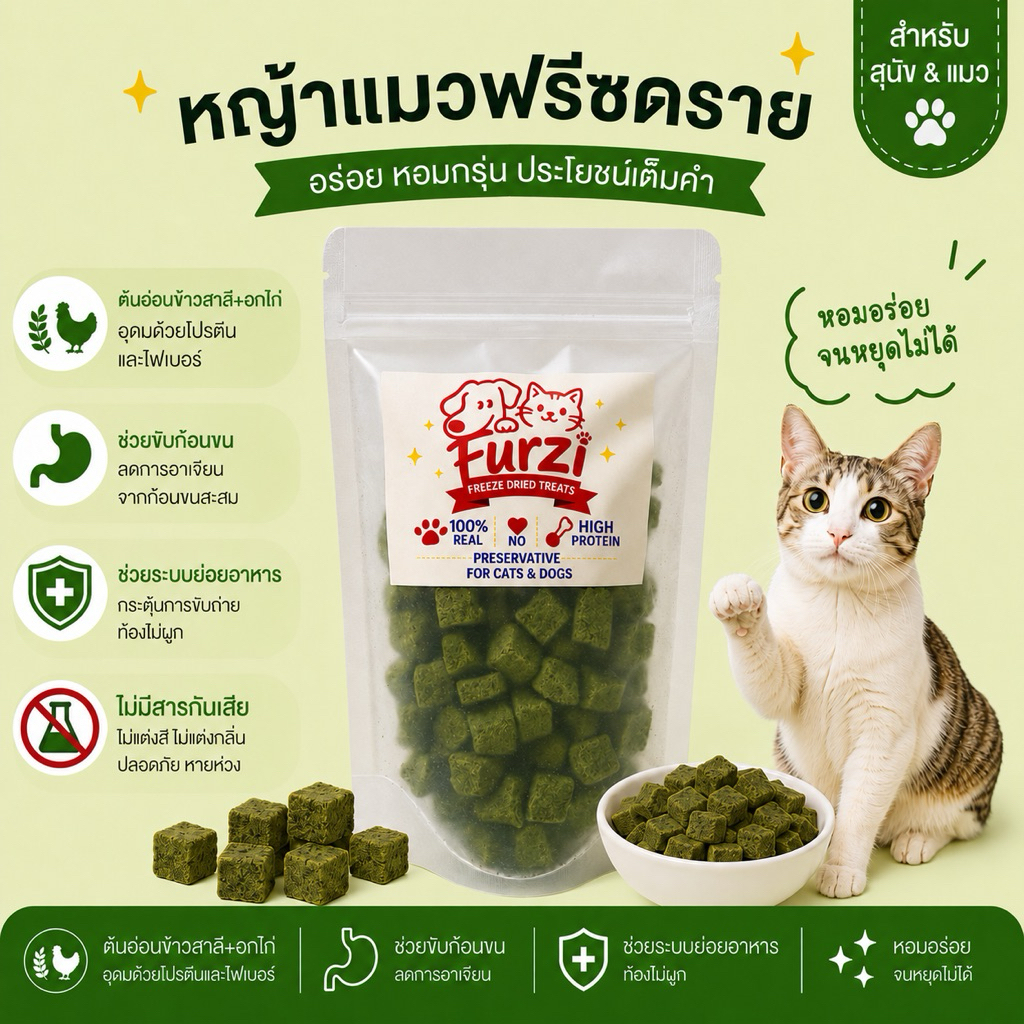 Furzi (เฟอร์ซี่) อกไก่ฟรีซดราย - ขนมฟรีซดรายสัตว์เลี้ยง