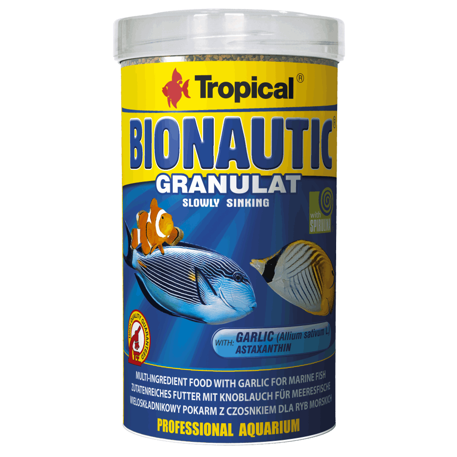 TROPICAL BIONAUTIC GRANULAT – 100ml / 55g อาหารปลาทะเลชนิดเม็ดจมช้า สูตรเข้มข้นจากวัตถุดิบทางทะเล เสริมสีสัน ภูมิคุ้มกัน — صورة 2