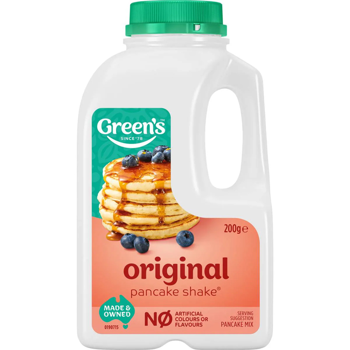Green's Original Pancake Shake Pancake Mix 200g. กรีน แป้งแพนเค็ก สำเร็จรูป