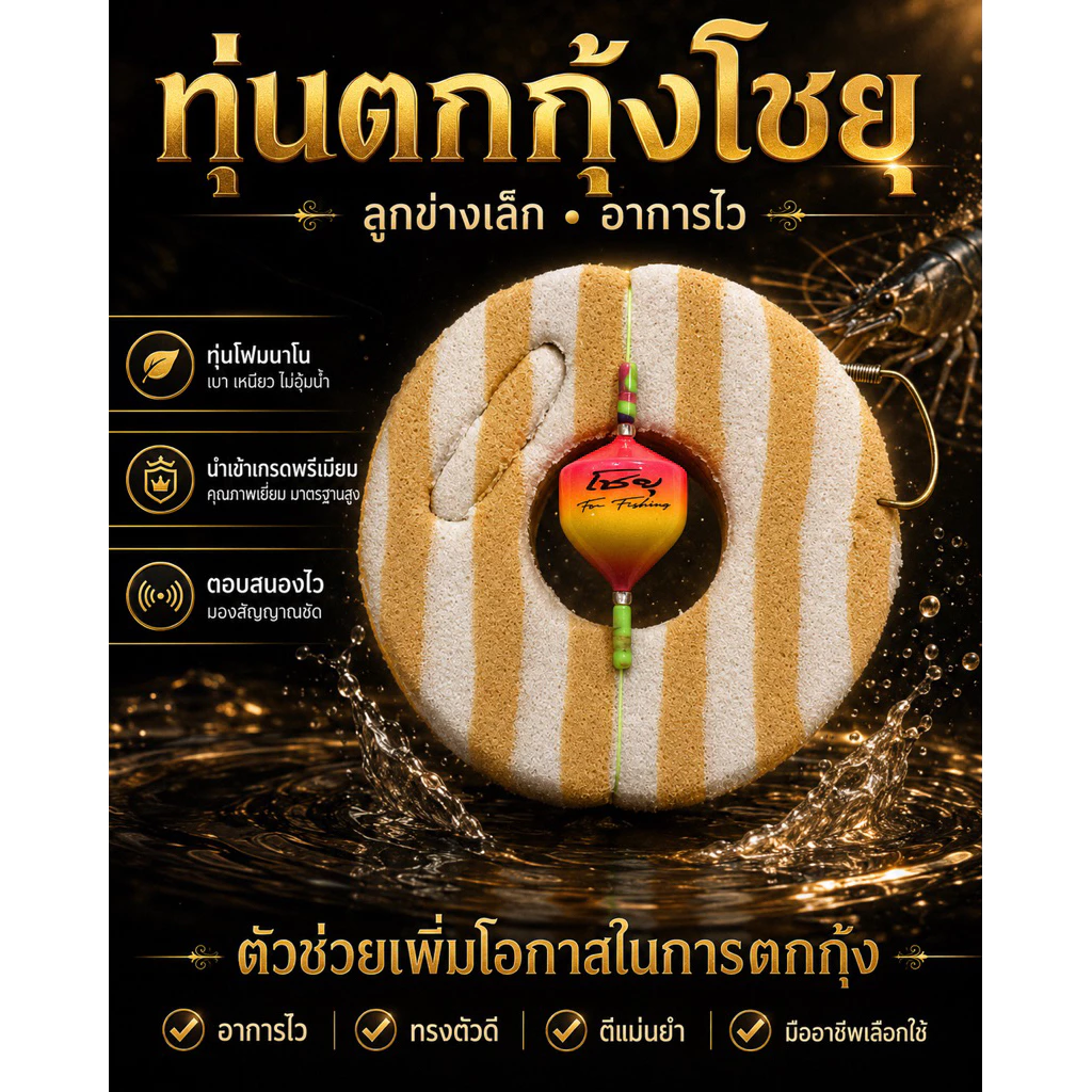 ทุ่นตกกุ้ง โชยุ รุ่นอาการไว เกรดไต้หวัน thumbnail 10