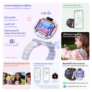 [8.20 | โค้ดลด 10%] HUAWEI WATCH Kids X1 Series | อุปกรณ์สวมใส่ | ดีไซน์พับ หมุน และถอดแยกได้***