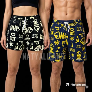 กางเกงขาสั้น ลายก้างปลา Kang-Pla (Size.M,L,XL.2XL) กางเกงก้างปลา