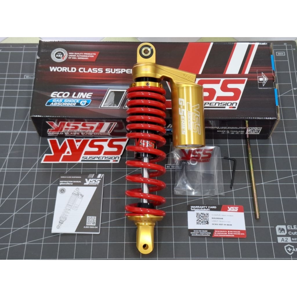 โช้ค Yss Yamaha Lexi 125 G-series Gold Edition สูง 305 mm.