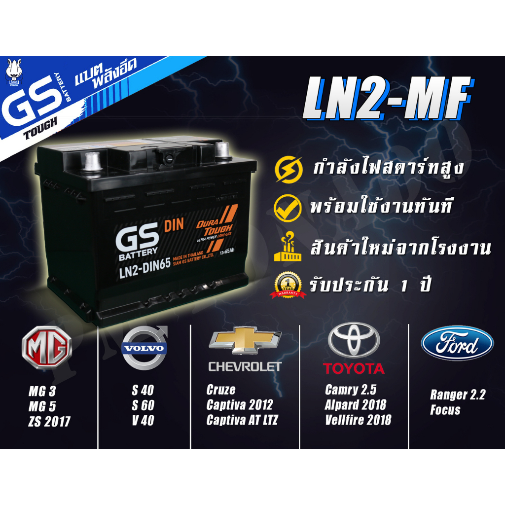 GS DIN65 แบตเตอรี่รถยนต์