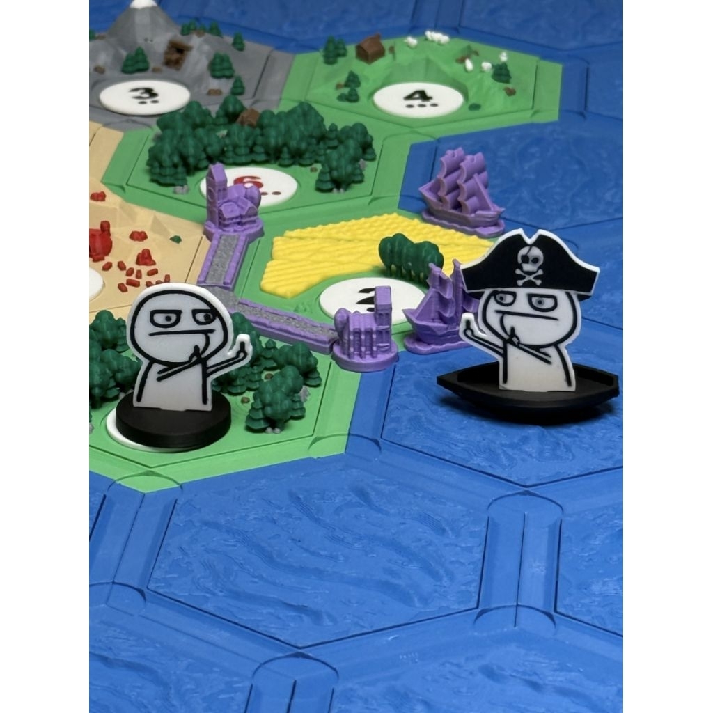 ​🏴‍☠️ [3D Print] Token โจร & โจรสลัด Catan ตัวกวน อัปเกรดความฮา วัสดุ PETG (ไม่รวมตัวเกม)
