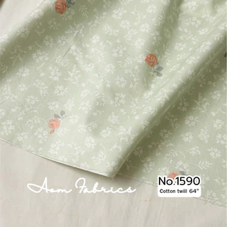 Aom Fabrics 🌷ผ้าคอตตอน 100% twill 64 นิ้ว No.1590-1592 เนื้อเนียนนุ่ม ผ้าเมตร ผ้านำเข้า พร้อมส่ง