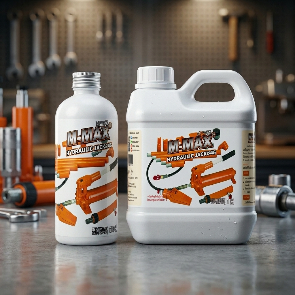 M-MAX HYDRAURIC JACK OIL#46 น้ำมันหล่อลื่นแม่แรงไฮดรอลิค เบอร์ 46