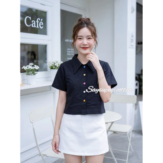 เสื้อคอปกผ้าฝ้ายชินมัย มินิมอล