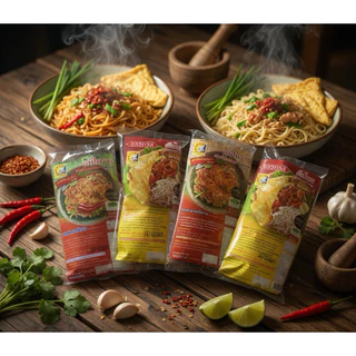 (4ห่อ) ผัดไทยอรรถรส/ผัดหมี่โคราช/ผัดหมี่จัดจ้าน ขนาด 115 กรัม พร้อมซอสปรุงสำเร็จรูป