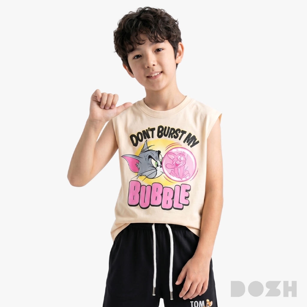 DOSH-UT KID'S TANK TOP TOM AND JERRY เสื้อยืดคอกลมเด็ก 1LTJBT5000-CR (110-140)