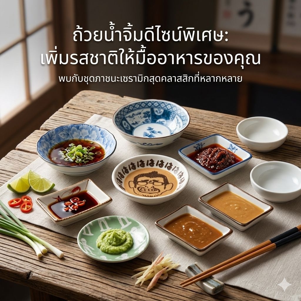 ถ้วยน้ำจิ้ม ถ้วยใบเล็ก ใส่ซอส เนื้อเซรามิค จากญี่ปุ่น stock A15