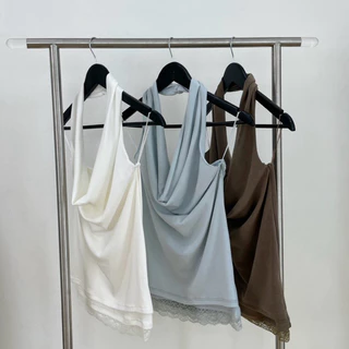 urban apparels | rei lace halter top เสื้อคอถ่วงเปิดหลังดีเทลลูกไม้พร้อมซับใน