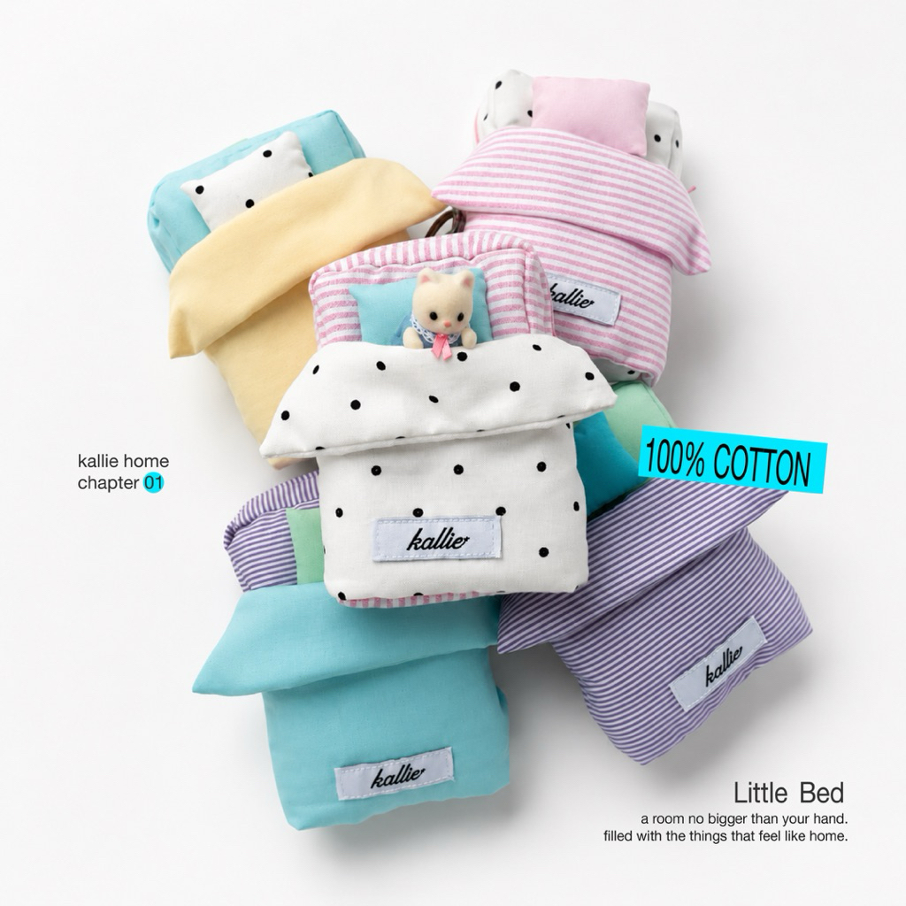 The Little Bed (mini pouch) ;  A miniature room for your everyday essentials.