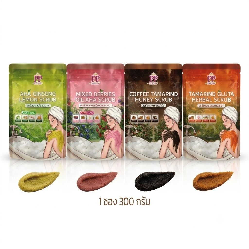 สครับผิวพะพิม สูตรใหม่พรีเมี่ยม 300กรัม/ซอง