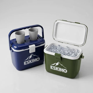 4L ESKIMO กระติกน้ำ กระติกน้ำเก็บความเย็น ถังน้ําแข็ง 4L เก็บเย็นนาน 8 ชม. ใช้แช่น้ำ กระป๋อง ปิคนิค KC400