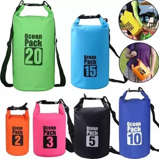 กระเป๋ากันน้ำแบบพกพาขนาด 2L/3L/5L/10L/15L/20L（2L-15L แถม 1 สาย/20L แถม 2 สาย) Ocean Pack