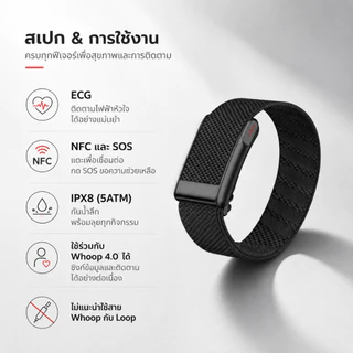 LOOP Smart watch band ตรวจ ECG PPG ระดับแพทย์ A GPSวัดน้ำตาลไม่เจ็บตัว วัดความดันโลหิต กรดยูริก ไขมันในเลือด HRV