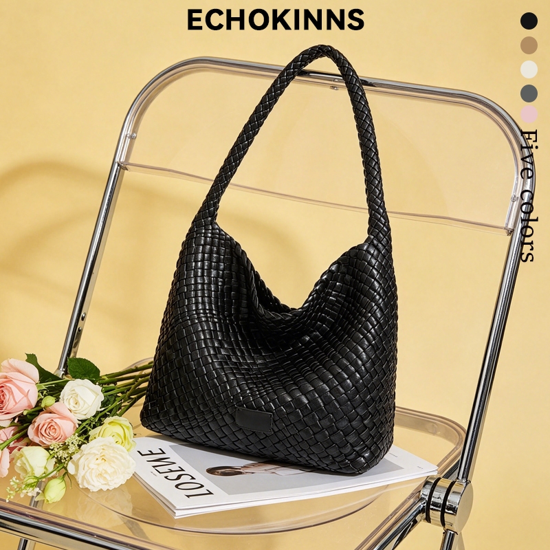 Woven Bag กระเป๋าสาน สะพายไหล่ กระเป๋าใส่โน๊ตบุ๊คได้ กระเป๋าใส่ไอแพด Shoulder Bag