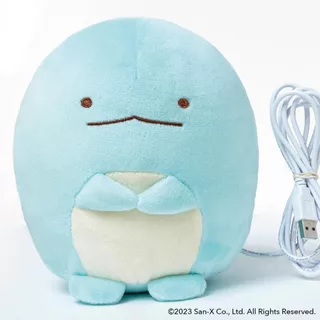 JP455 ตุ๊กตากระเป๋าน้ำร้อนไฟฟ้า Sumikko Gurashi ลาย Tokage ตุ๊กตาทำความร้อน USB ของแท้ญี่ปุ่น