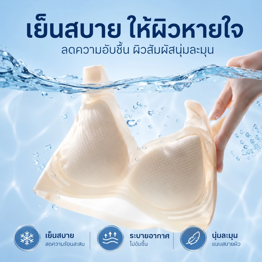 Nurtura สปอร์ตบราไร้โครงผ้าไหมน้ำแข็ง 079 thumbnail 6
