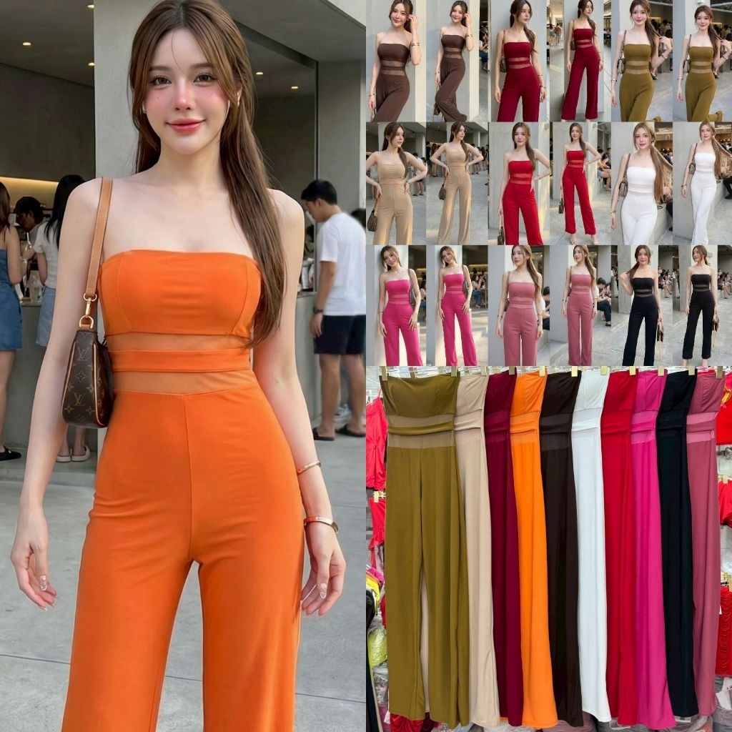 จั้มสูทเกาะอกขายาวผ้าity
