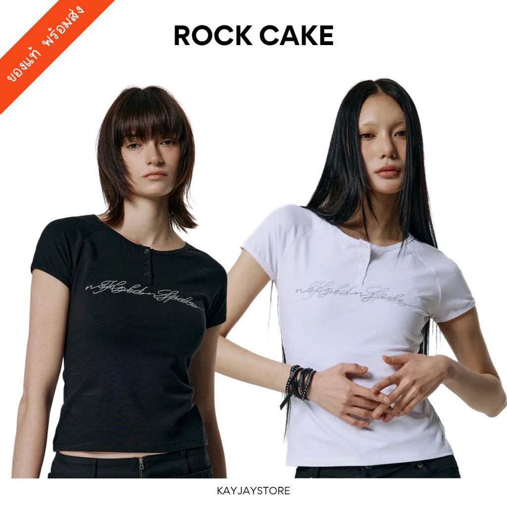 ✨พร้อมส่ง✨ Rockcake เสื้อ Raglan Henley Neck Top ของแท้ 100%