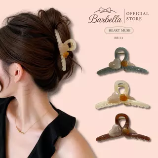 Barbella กิ๊บหนีบผมลายหัวใจ มินิมอล สไตล์เกาหลี รุ่น Heart Muse (BB114)