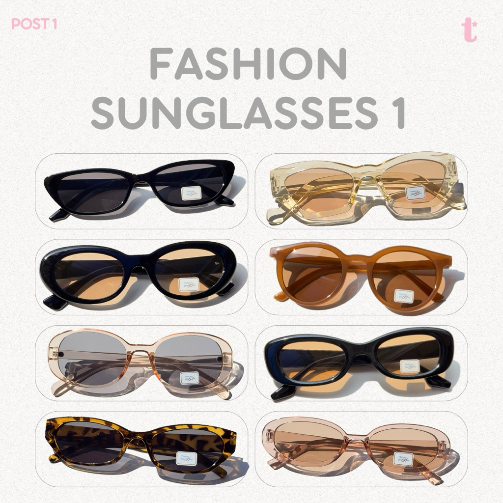 Thetnp (post 3/5) Fashion sunglasses แว่นกันแดด แว่นแฟชั่น ป้องกันแสงแดด
