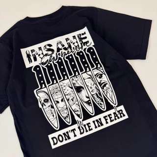 𝗖𝗔𝗥𝗡𝗜𝗩𝗢𝗥𝗘 เสื้อยืด ลาย “ INSANE “ แขนสั้น แนวสตรีท Oversize เสื้อยืดชาย หญิง