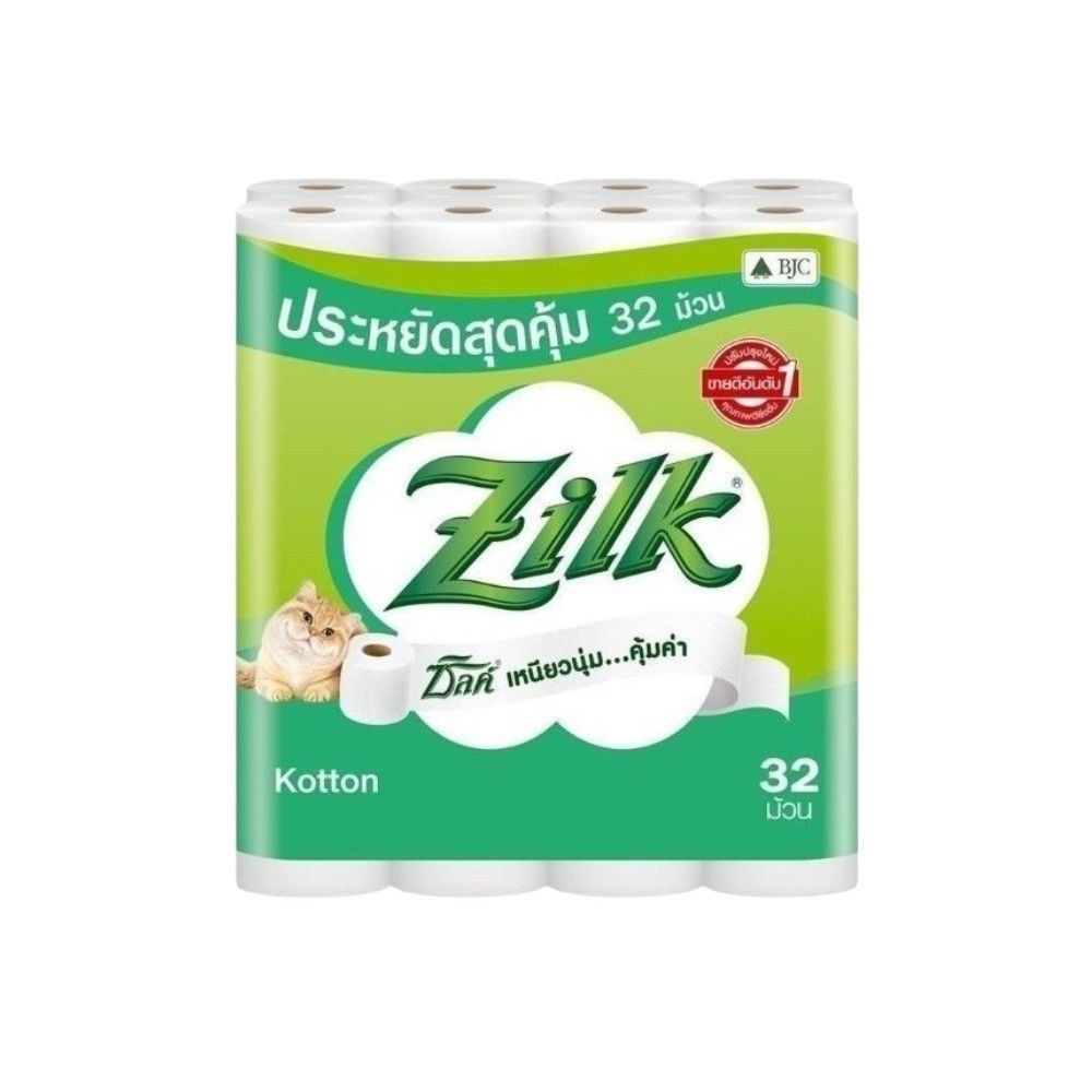 [สินค้าส่งด่วน]  ซิลค์กระดาษคอตตอนม้วน X32 ZILK KOTTON TOILET TISSUE32ROLL