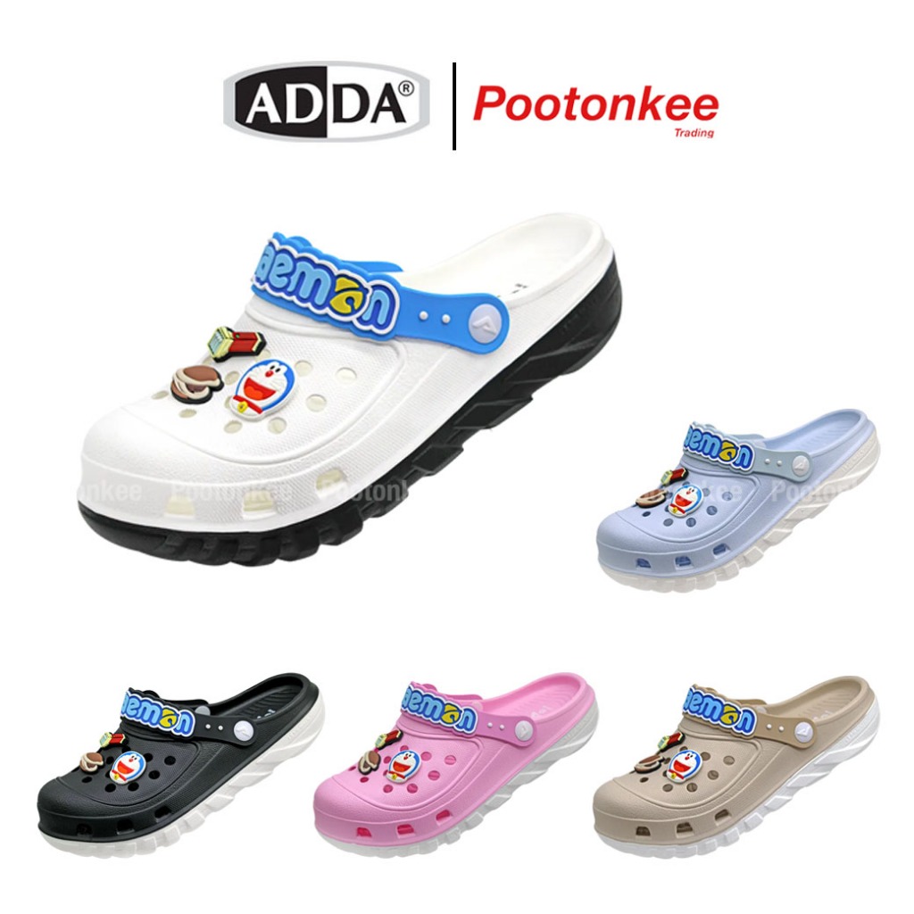 ADDA รุ่น 5TD24-WJ 2density รองเท้าแตะหัวโตลายโดเรม่อน ลิขสิทธิ์แท้ Doraemon ไซส์ 4-6