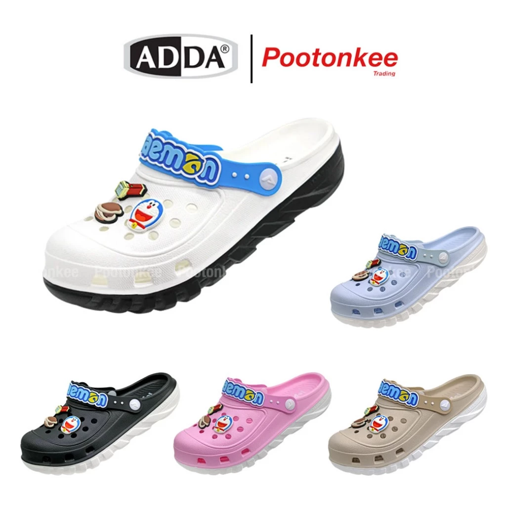 ADDA รุ่น 5TD24-WJ 2density รองเท้าแตะหัวโตลายโดเรม่อน ลิขสิทธิ์แท้ Doraemon ไซส์ 4-6
