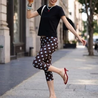 Polkadot Capri Pants กางเกงลายจุด 5 ส่วน
