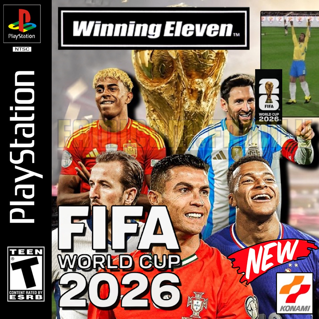 เกม Play 1 FIFA World Cup 2026 Winning Eleven MOD สำหรับเล่นบนเครื่อง PlayStation PS1 เท่านั้น