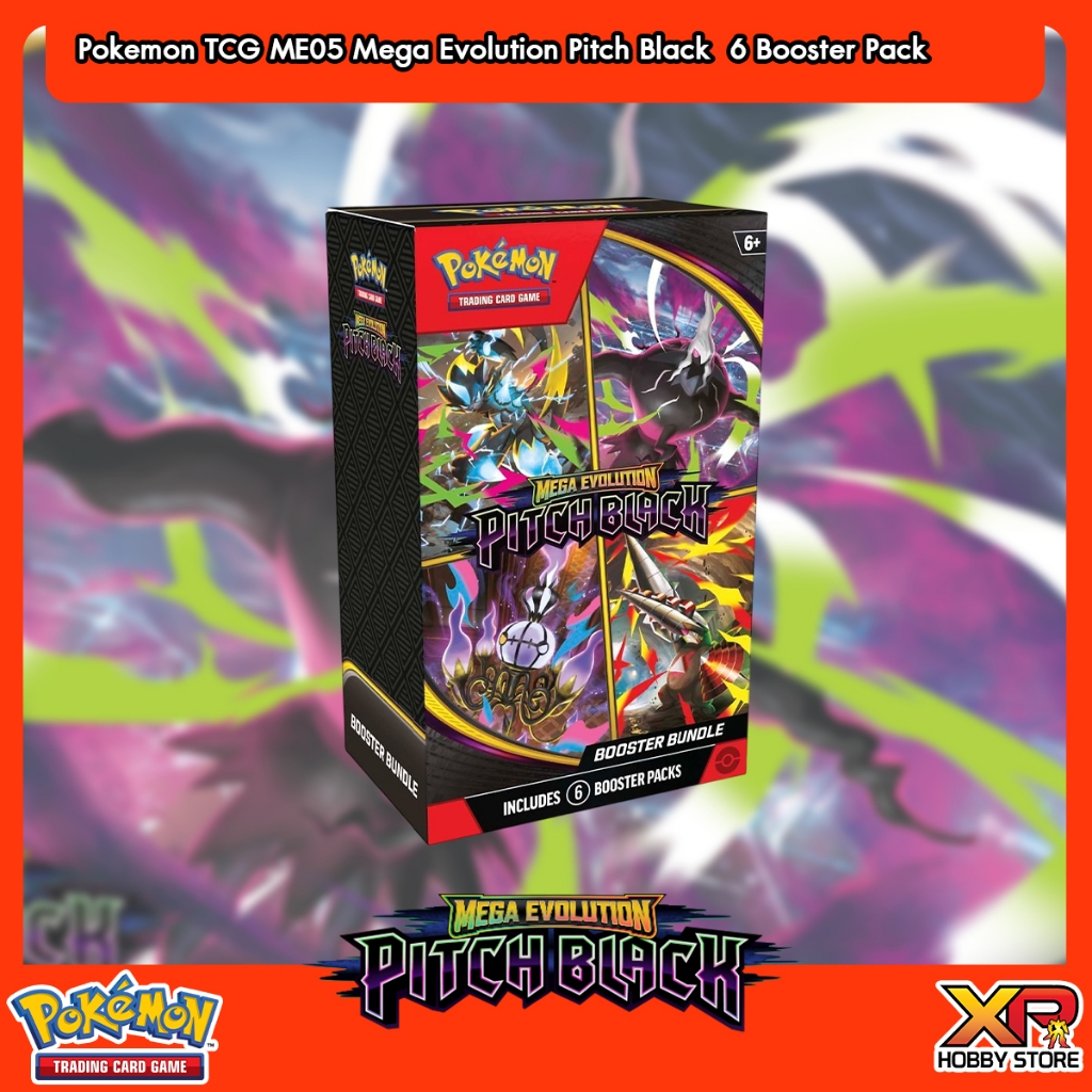 Pokemon TCG Mega Evolution Pitch Black 6 Booster Pack