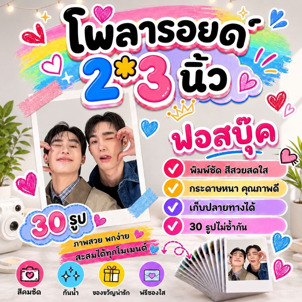 ฟอสบุ๊ค #ForceBook เซ็ต​โ​พลา​รอยด์​ 30​ รูป​