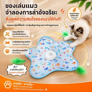 Boqi Factory 🐱 ของเล่นแมวแบบชาร์จไฟ ซ่อนหาอัตโนมัติ หมุนได้ 360° Excitedtoy