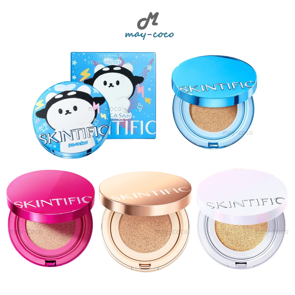 ถูก/แท้/มีไลฟ์ คุชชั่น คูชั่น Skintific Cover All Perfect/Stay Velvet Matte/Radiant Glow/Cover Glow Perfect Cushion