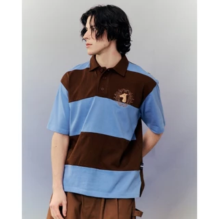 S26MD SMILEYHOUND STRIPED POLO WITH SUMMER CLUB LOGO